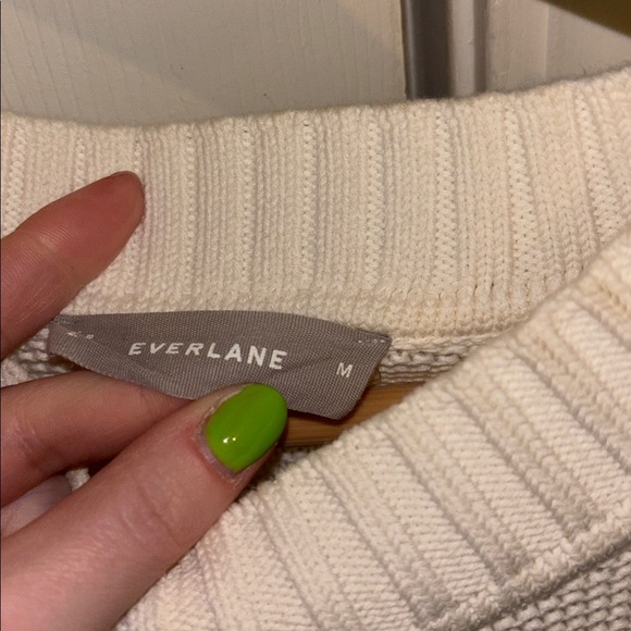 Everlane Off-White Ribbed Sweater - Picture 2 of 6
